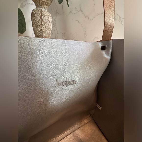 Neiman Marcus Rose Gold Shimmer Tote - Picture 2 of 11